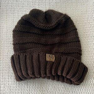 Cozy Brown Knit Beanie UNISEX  Ribbed Knit Beanie